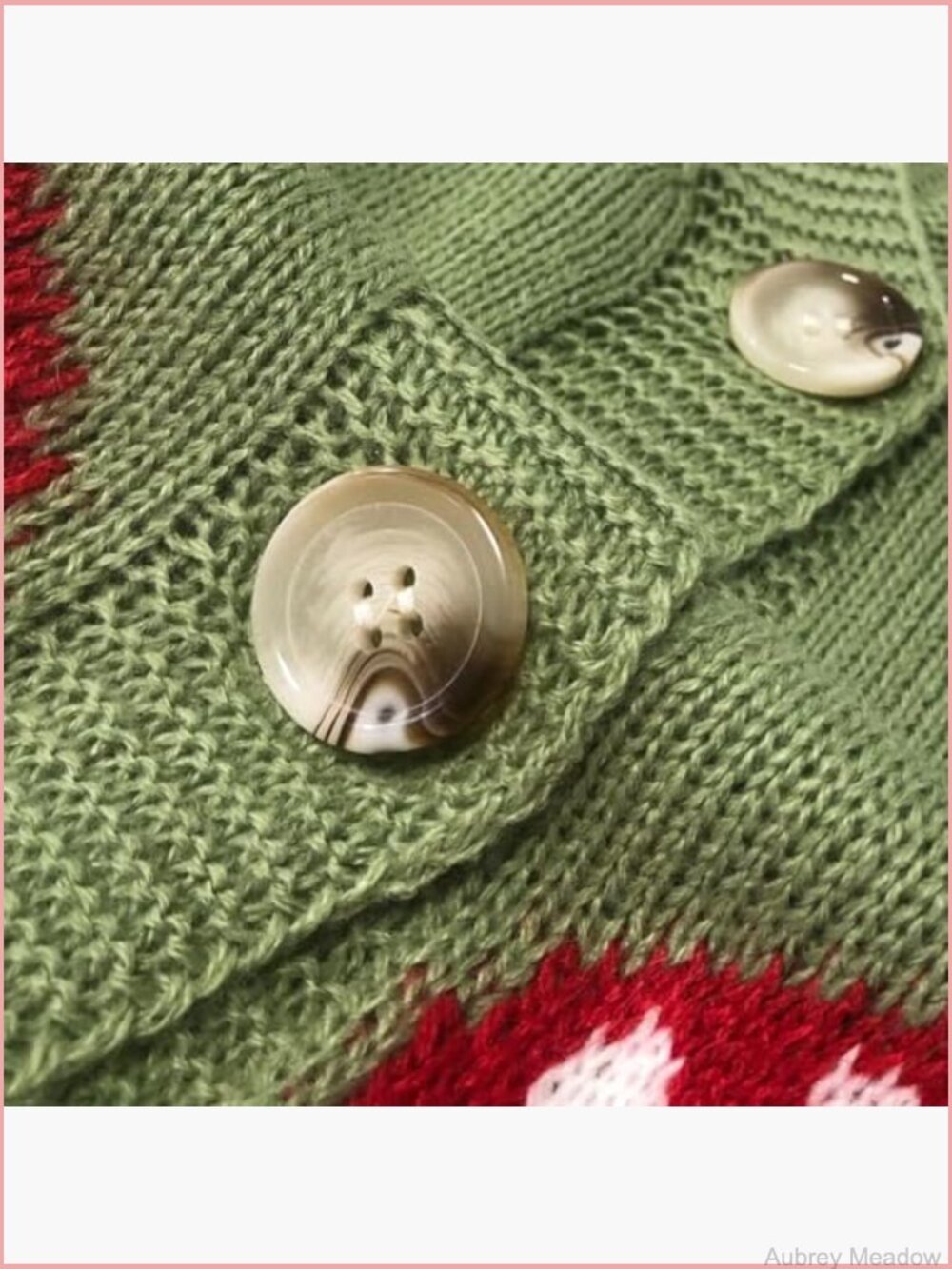 Cute Mushroom Cardigan Sweater Button Long Sleeve V Neck Knit Crop Outwear - Picture 4 of 5